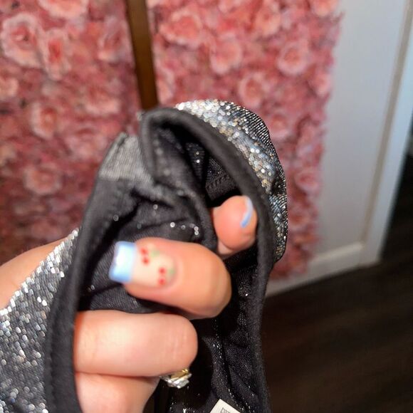 NWT Verdusa (Small) Brand New Metallic Glitter Bodysuit with Tied Halter Neck - Picture 7 of 9